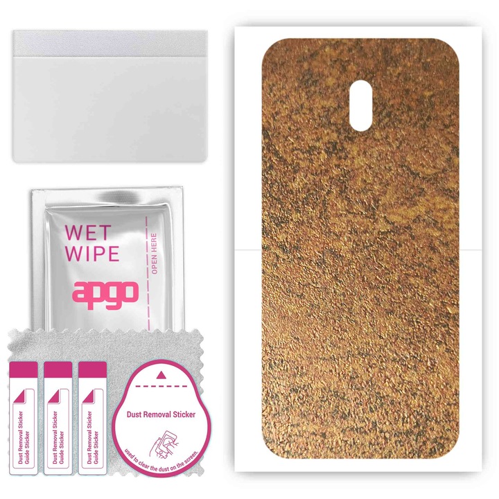 Nokia C1 Plus съвместим, устойчив на надраскване заден винилов филм Rusty Copper