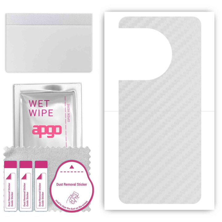 Задно винилово фолио, съвместимо с OnePlus 11R 5G, устойчиво на надраскване, прозрачен карбон