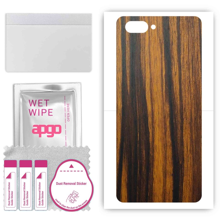 Съвместимо с Oppo A12e устойчиво на надраскване винилово фолио от Tigerwood