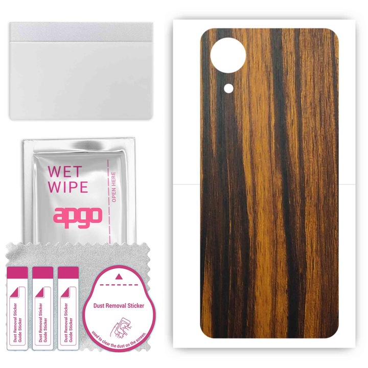 Oppo A17k Устойчиво на надраскване Tigerwood съвместимо задно винилово фолио