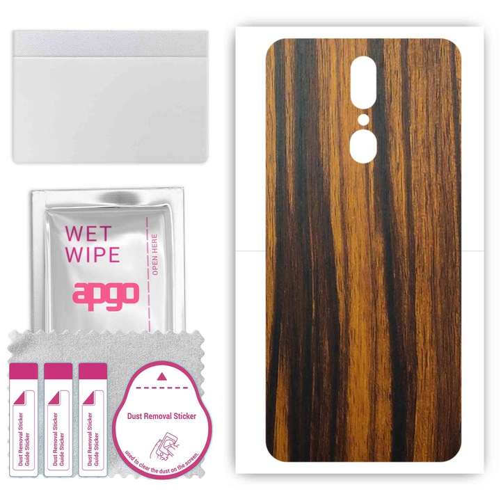 Съвместимо с Oppo A9x, устойчиво на надраскване винилово фолио от Tigerwood