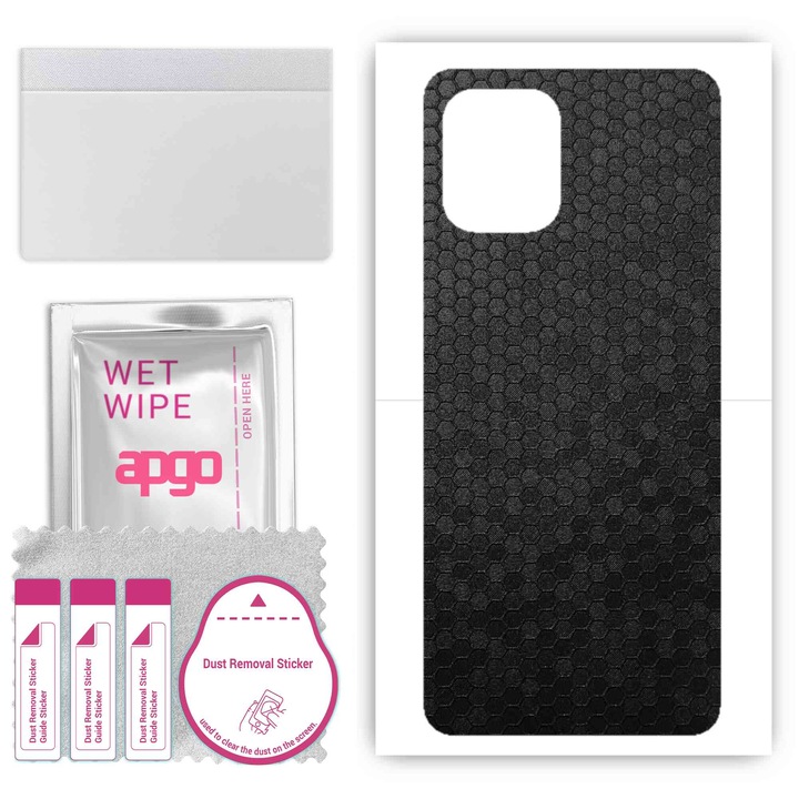 Oppo Find X3 Pro Съвместим против надраскване заден винилов филм Honeycomb Black