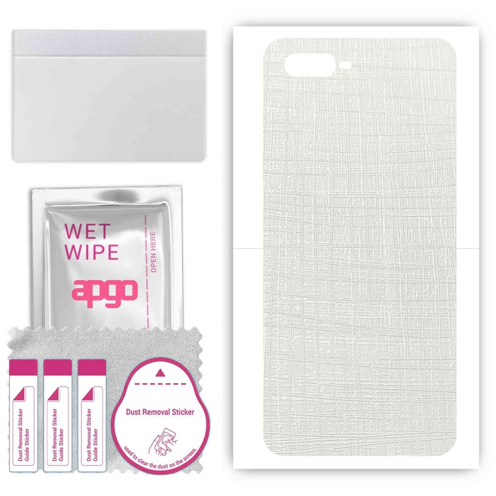 Oppo K1 съвместим Устойчив на надраскване заден винилов филм Бял плат