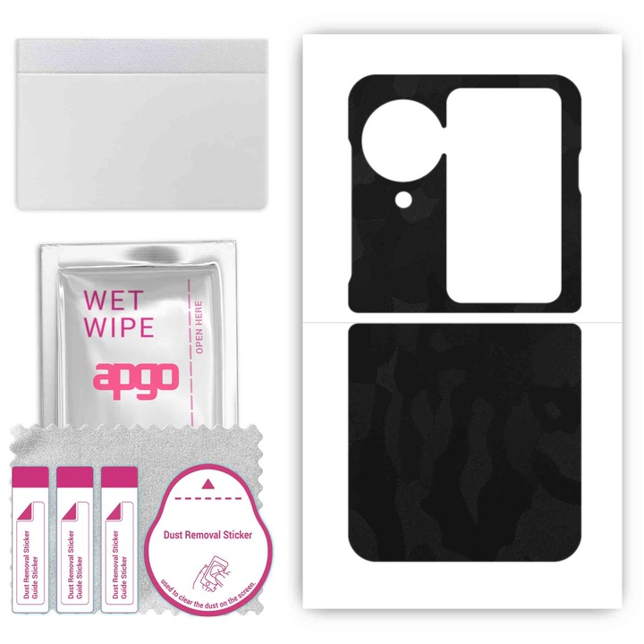Oppo Find N3 Flip Compatible Anti-Scratch Vinyl Back Film Black Camo