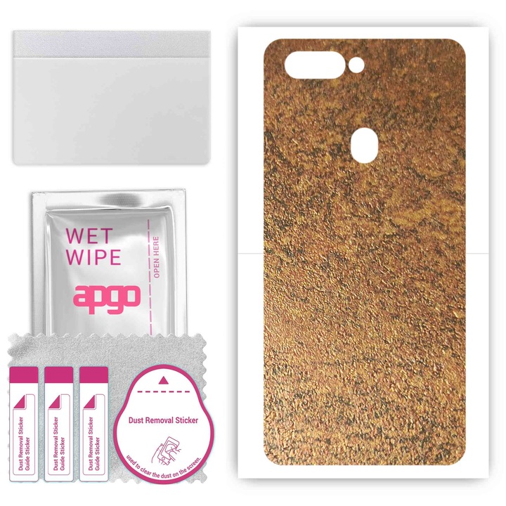 Oppo R15x Устойчив на надраскване заден винилов филм Rusty Copper