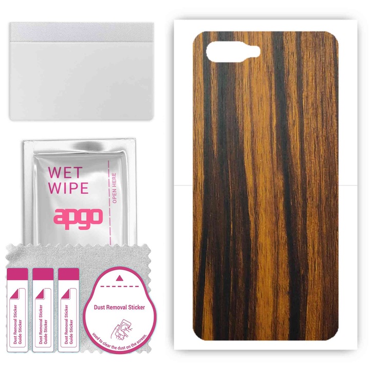 Oppo RX17 Neo Устойчиво на надраскване Tigerwood съвместимо задно винилово фолио