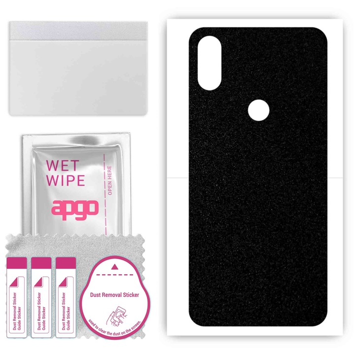 Folie de vinil pentru spate compatibil cu Oukitel C13 Pro, rezistent la zgarieturi, Negru mat