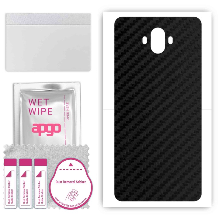 Съвместимо с Oukitel K8000 устойчиво на надраскване въглеродно черно задно винилово фолио