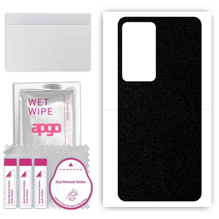 Задно винилово фолио, съвместимо с Poco F5 Pro, устойчиво на надраскване, матово черно