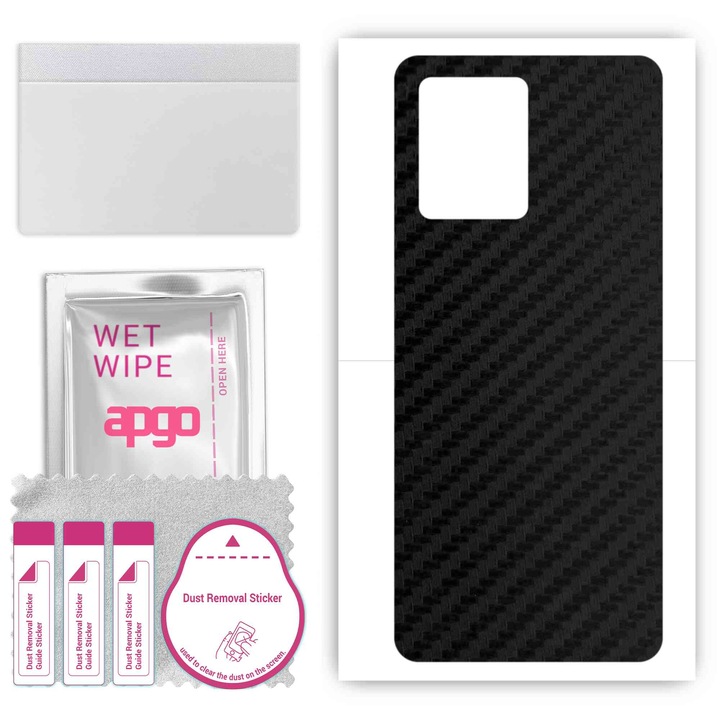 Съвместимо с карбоново черно ZTE Blade A72 5G винилово фолио против надраскване