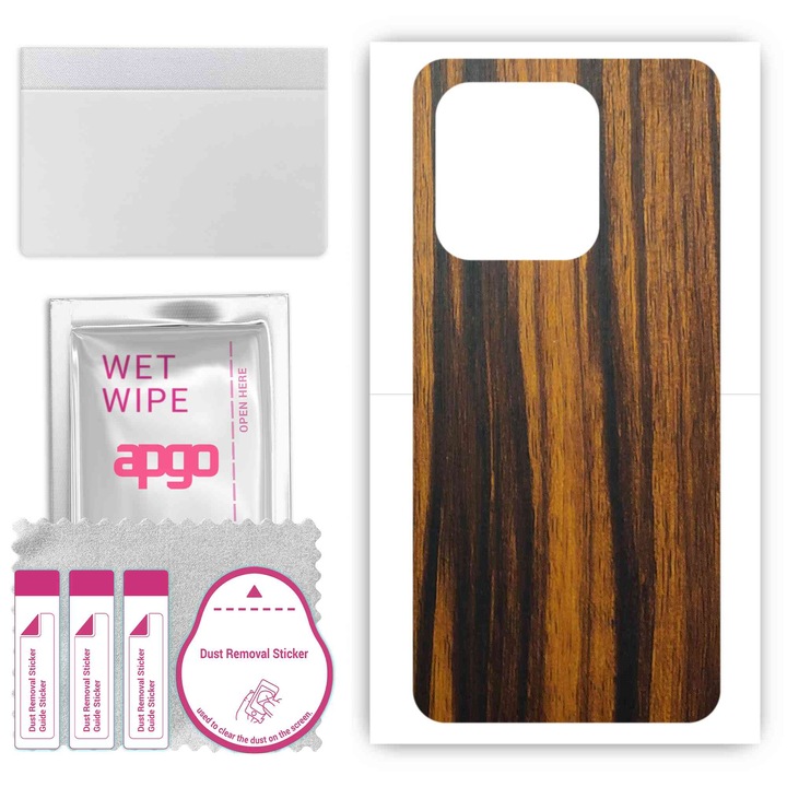 Realme Narzo N53 Устойчиво на надраскване Tigerwood съвместимо задно винилово фолио