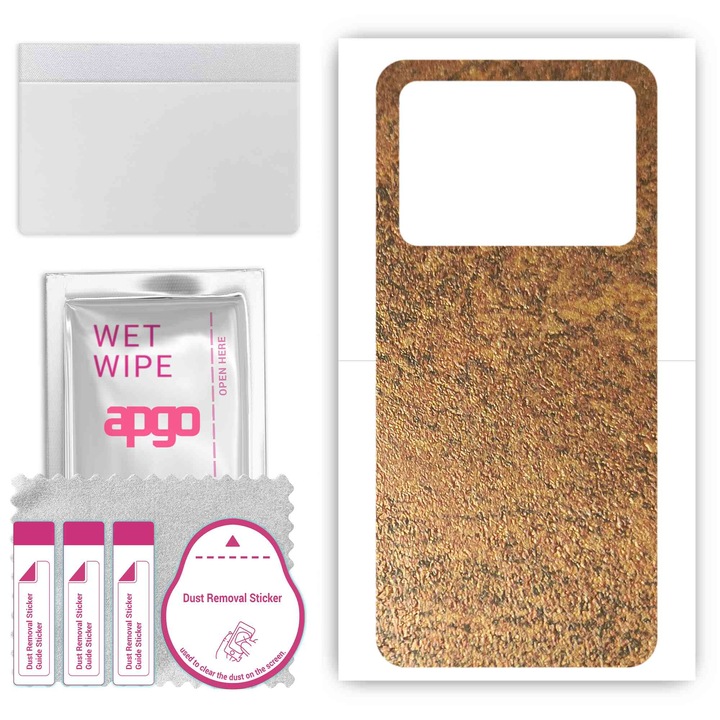 Задно винилово фолио, съвместимо с Umidigi G5, устойчиво на надраскване, ръждива мед