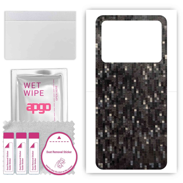 Съвместим с въглеродно черен пиксел Umidigi A15 Устойчив на надраскване заден винилов филм