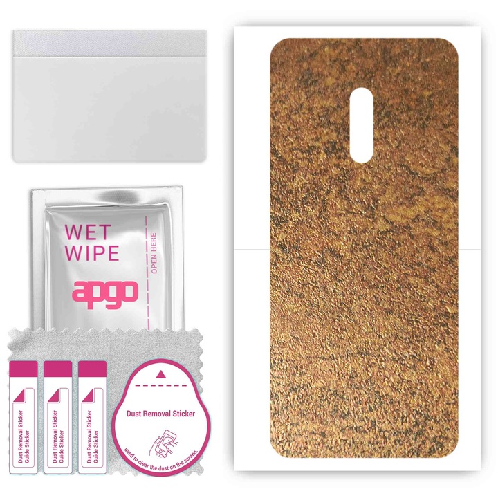 Folie de vinil pentru spate compatibil cu Realme X, rezistent la zgarieturi, Cupru ruginit