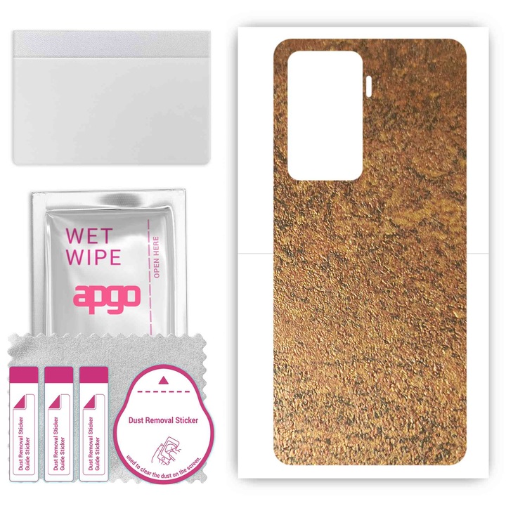 Съвместим с Vivo Y77 V2219A Винилов заден капак против надраскване Rusty Copper