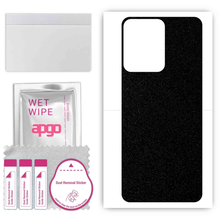 Задно винилово фолио, съвместимо с Vivo Y77E, устойчиво на надраскване, матово черно