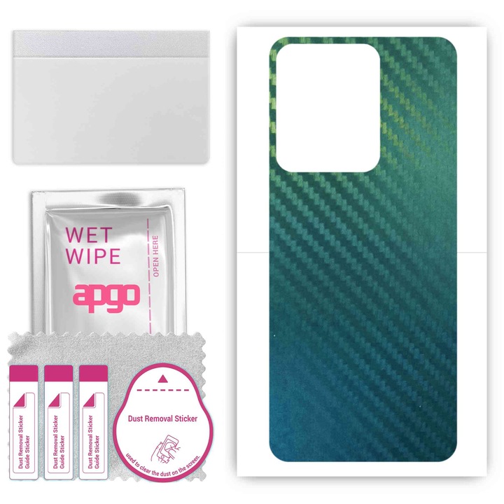 Устойчив на надраскване заден капак Carbon Chameleon CAKA1, съвместим с Vivo S17e