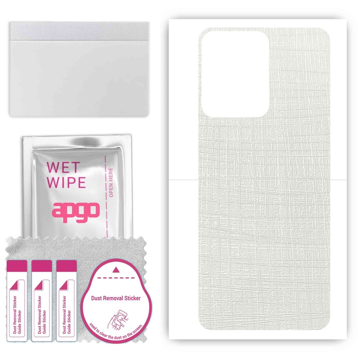 Задно винилово фолио, съвместимо с бяла тъкан Vivo Y77E, устойчива на надраскване