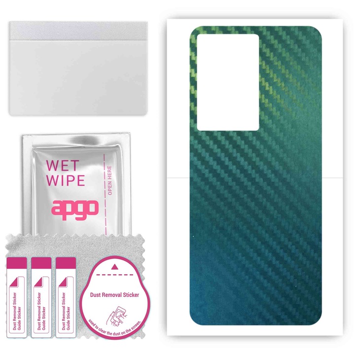 Устойчив на надраскване заден капак Carbon Chameleon CAKA1, съвместим с Vivo S17