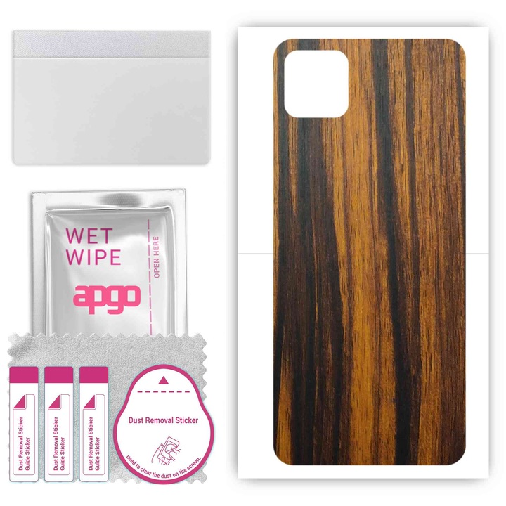 Съвместим с Tigerwood Wiko T3 устойчив на надраскване заден винилов филм