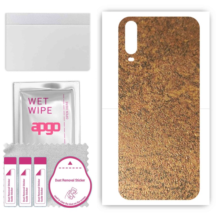 Задно винилово фолио, съвместимо с Wiko View4 Lite, устойчиво на надраскване, ръждива мед