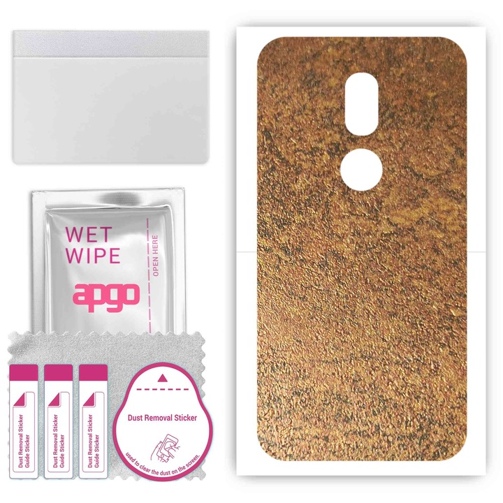 Задно винилово фолио, съвместимо с Wiko WIM Lite, устойчиво на надраскване, ръждива мед