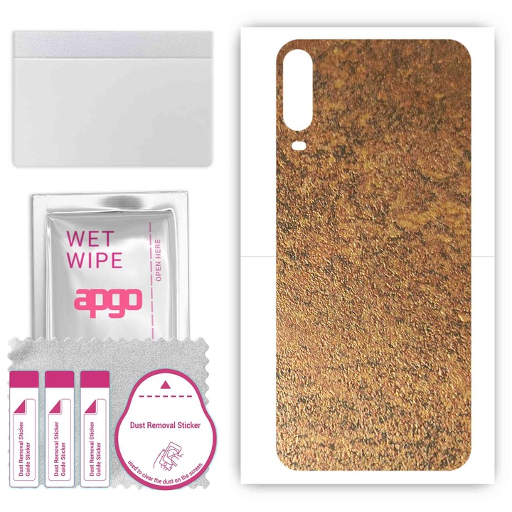 Задно винилово фолио, съвместимо с Wiko View4, устойчиво на надраскване, ръждива мед