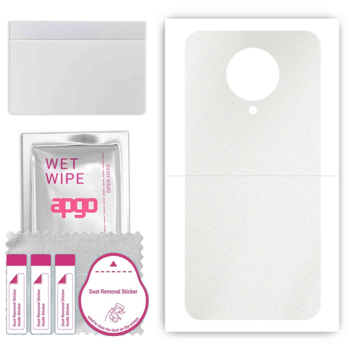 Folie de vinil pentru spate compatibil cu Xiaomi Poco F2 Pro, rezistent la zgarieturi, Mata transparenta