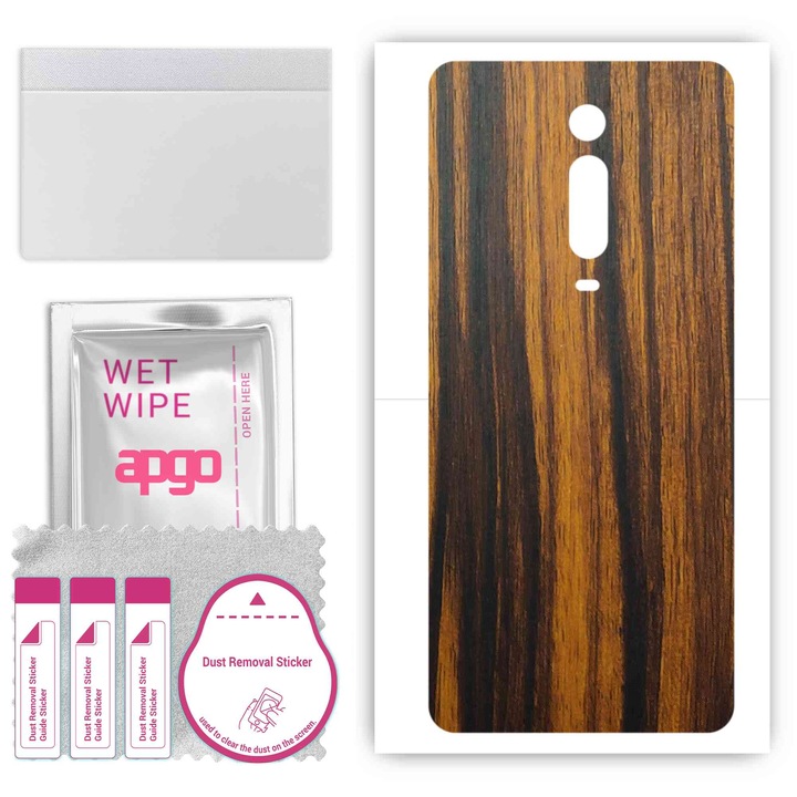 Винилов заден капак, съвместим с Xiaomi Redmi K20 Pro Premium, устойчив на надраскване Tigerwood