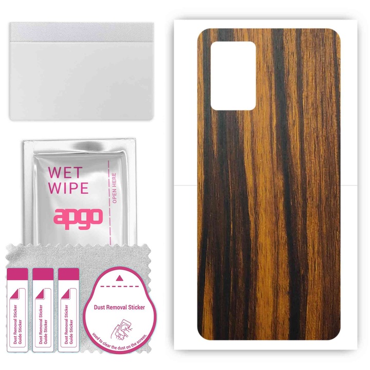 Съвместим с Tigerwood ZTE Blade 20 Pro 5G устойчив на надраскване заден винилов филм