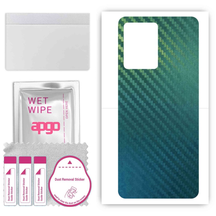 Съвместим с Umidigi C2 2022 Устойчив на надраскване Carbon Chameleon CAKA1 Задно винилово фолио