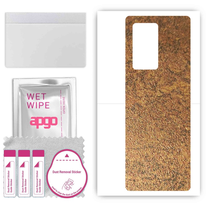 Съвместим с Samsung W22 5G Устойчив на надраскване заден винилов филм Rusty Copper