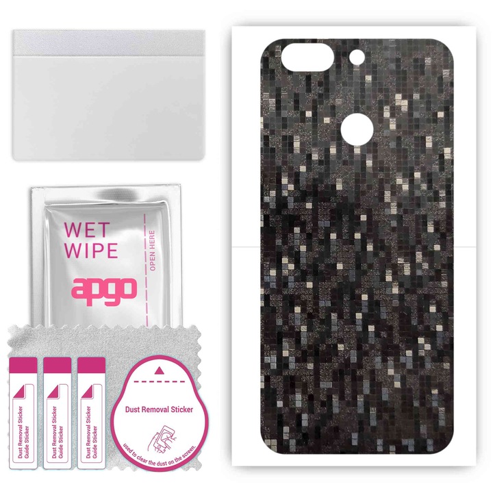 Sharp Aquos B10, устойчиво на надраскване задно винилово фолио, съвместимо с въглеродно черни пиксели