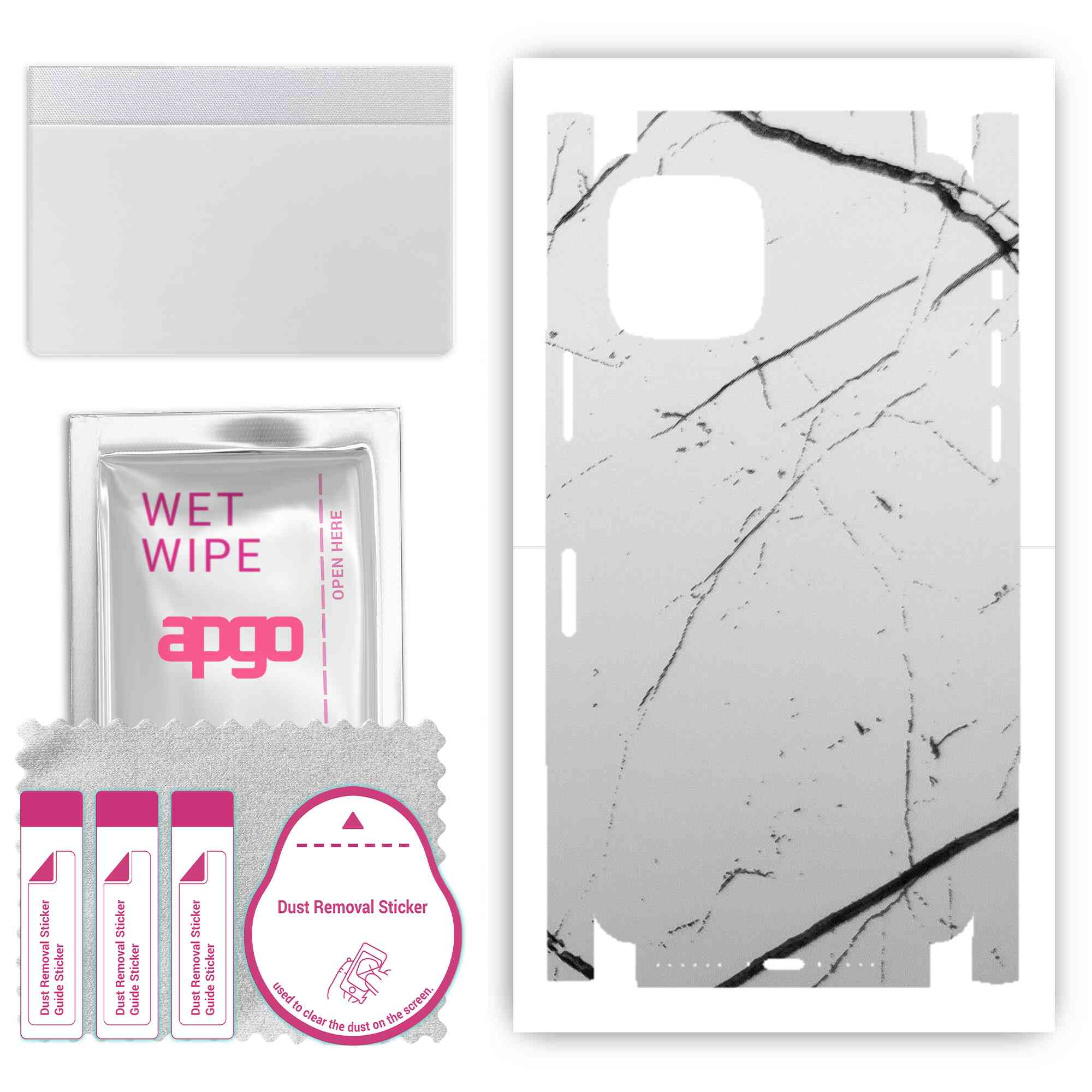 Folie protectie spate, APGO, Pentru iphone 11 Pro, Alb
