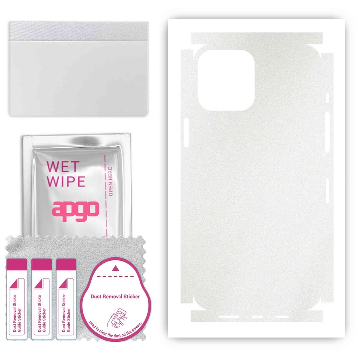 Folie protectie spate, APGO, Compatibil Iphone 12 Pro Max, Transparent