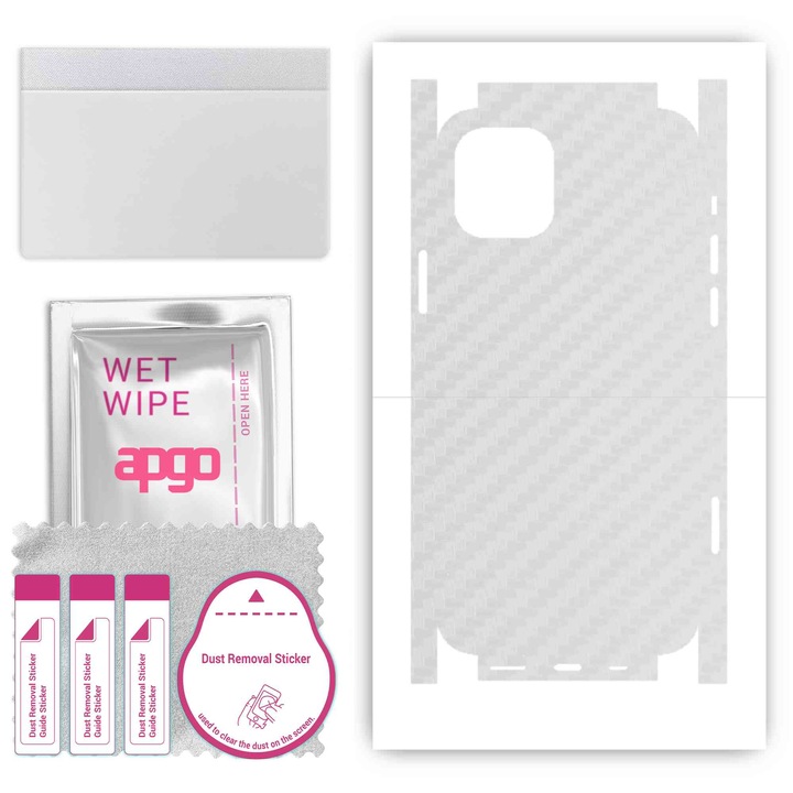 Folie protectie spate, APGO, Compatibil iPhone 12, Transparent