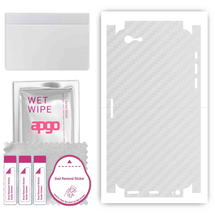 Folie protectie telefon, APGO, Compatibil cu Apple iPhone SE 2016, Alb