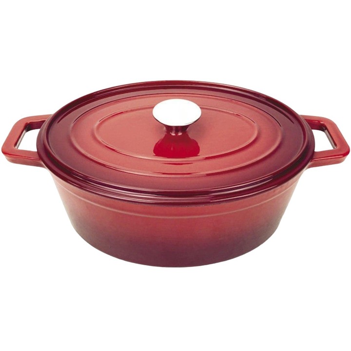 Oala, Hendi, Fonta, 230 mm, 3.4 l, Rosu