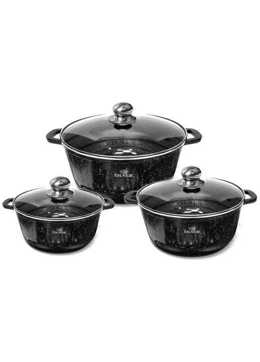 Set oale ZILNER ZL-7017, ceramica, Negru