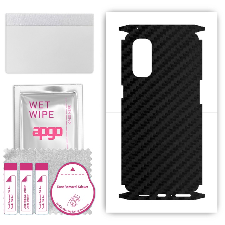 Oppo Reno4 Pro 5G гръб + съвместими части Устойчив на надраскване въглеродно черно винилово фолио