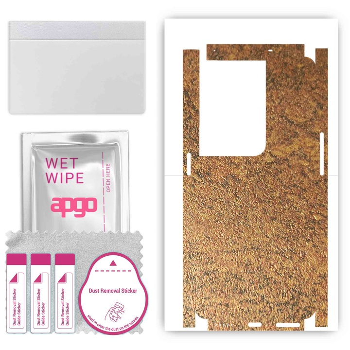 Oppo Reno8 Pro+ съвместим гръб + части винилов филм, устойчив на надраскване, ръждясала мед