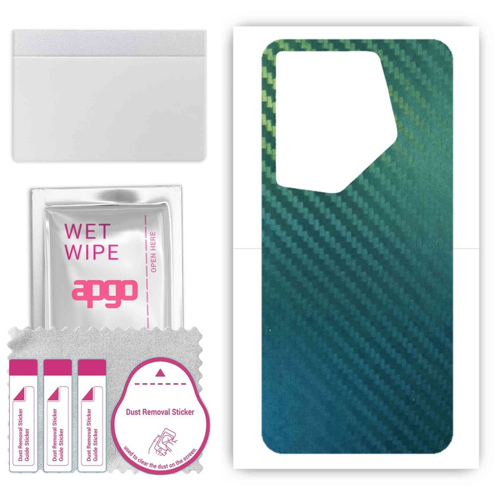 Съвместим с Tecno Camon 20 Premier 5G Устойчив на надраскване Carbon Chameleon CAKA1 Винилов филм за заден капак