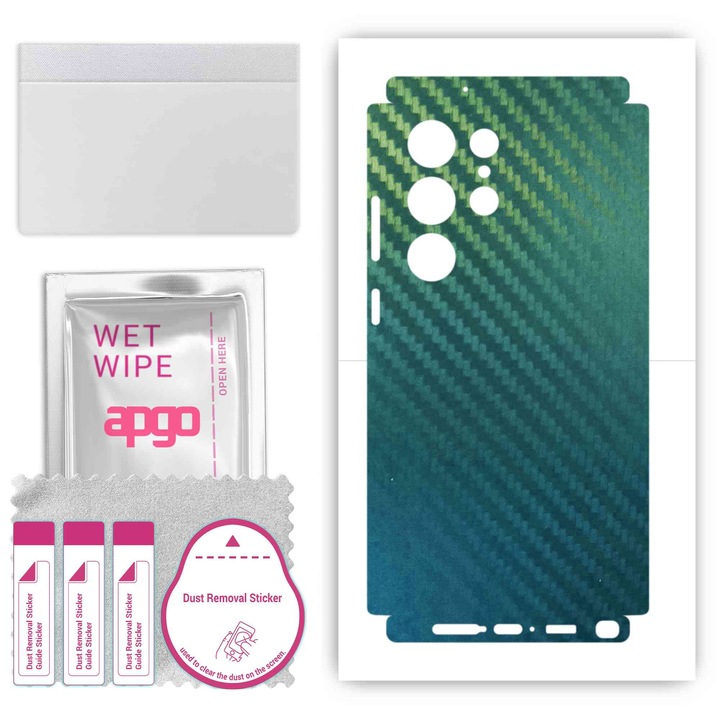 Carbon Chameleon CAKA1 karcálló Samsung Galaxy S23 Ultra hátlap + alkatrészek kompatibilis vinilfólia