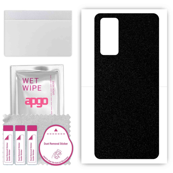 Задно винилово фолио, съвместимо с Tecno Pova 5G, устойчиво на надраскване, матово черно