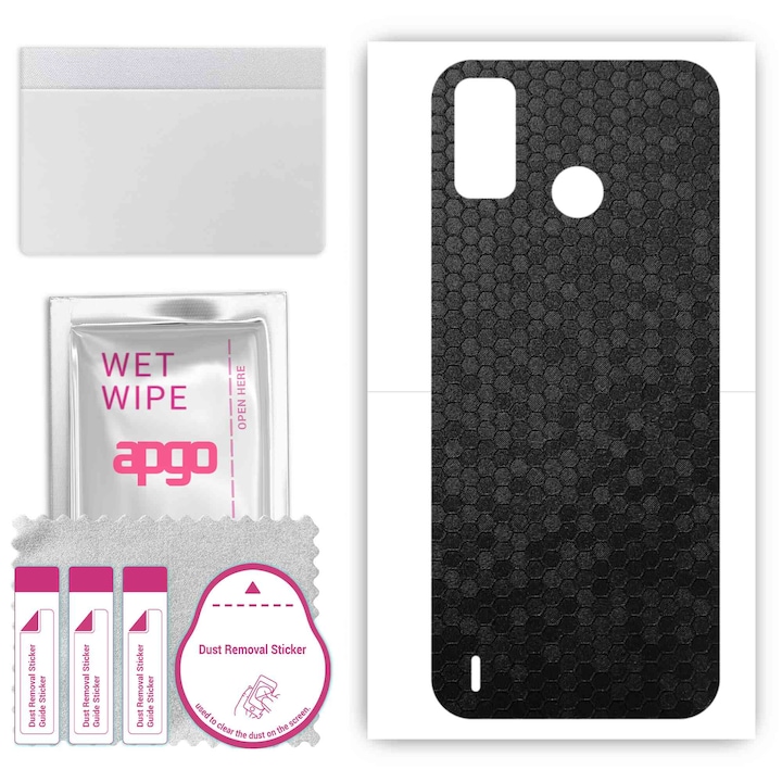 Π‘ΡΠ²ΠΌΠ΅ΡΡΠΈΠΌ Ρ Tecno Spark Go 2021 Anti-Scratch Vinyl Back Film Honeycomb Black