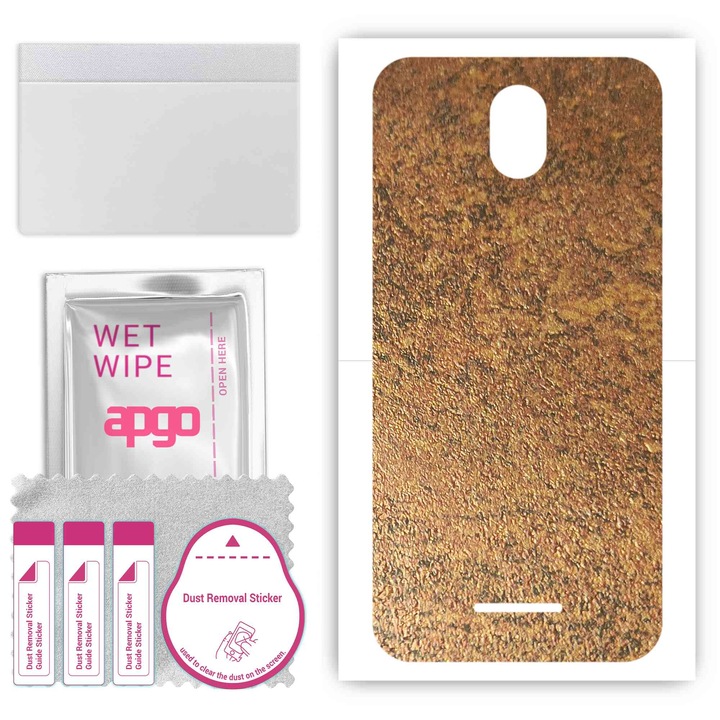 Задно винилово фолио, съвместимо с TP-Link Neffos C5 Plus, устойчиво на надраскване Rusty Copper