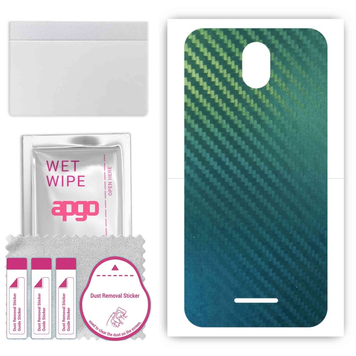 Carbon Chameleon CAKA1 Съвместим TP-Link Neffos C5 Plus Устойчив на надраскване Carbon Chameleon Back Vinyl Film