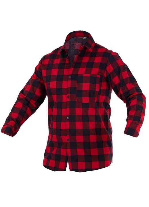 Camasa barbati, Rocker, Bumbac, Rosu/Negru, 2XL INTL