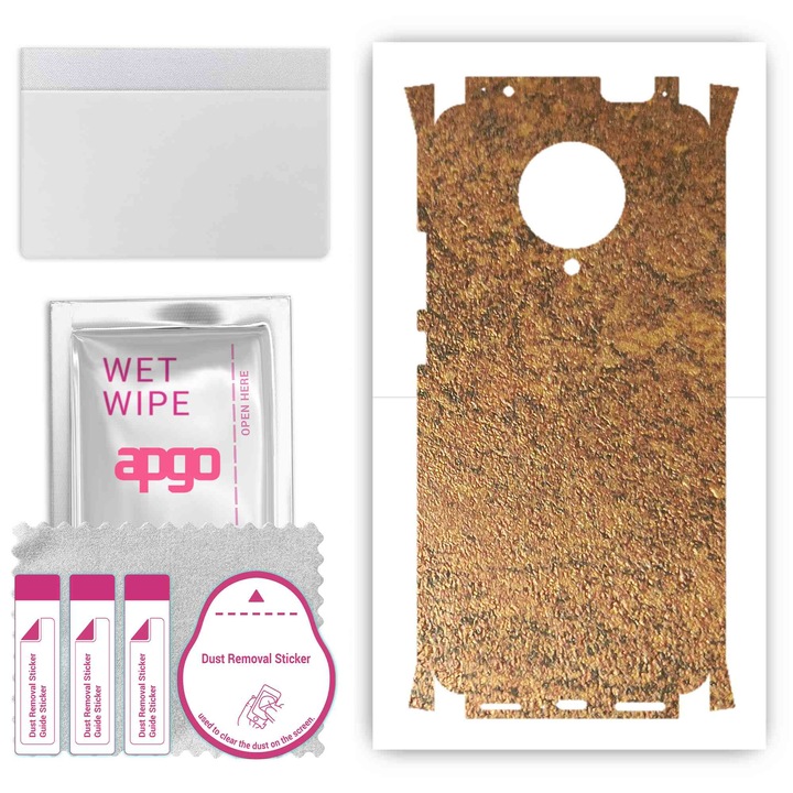 Folie de vinil pentru spate + parti compatibile cu Xiaomi Poco F2 Pro, rezistent la zgarieturi, Cupru ruginit