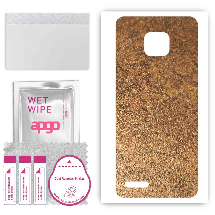 Folie de vinil pentru spate compatibil cu Ulefone Note 7T, rezistent la zgarieturi, Cupru ruginit